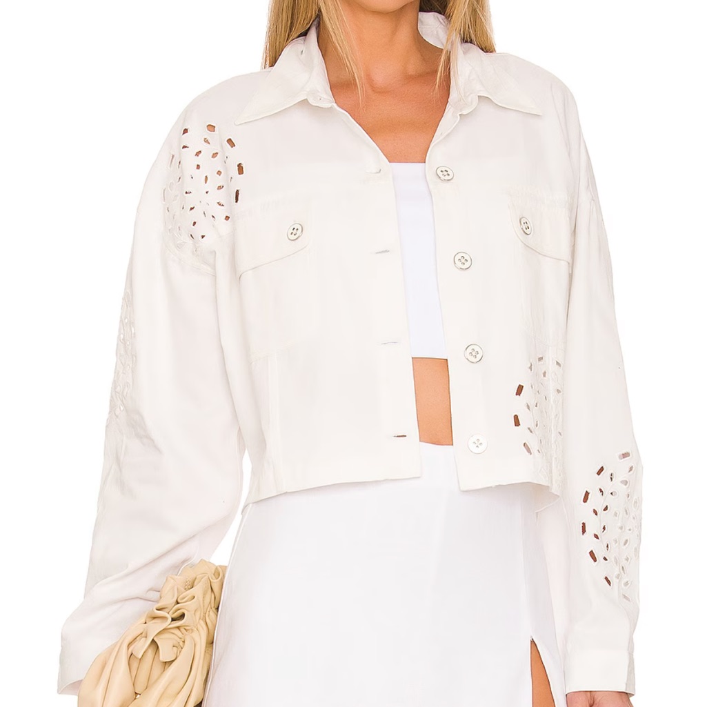 Tularosa Valentina Embroidered Jacket In White